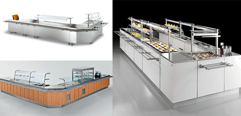 تولیدکننده خط سلف سرویس - تجهیزات آشپزخانه صنعتی استیل صدف - تجهیزات فست فود و رستوران