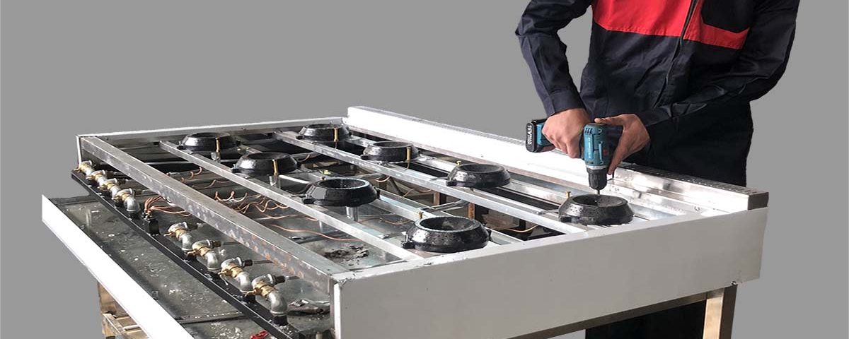 تجهیزات آشپزخانه صنعتی | مراحل ساخت اجاق انواع اجاق گاز | استیل صدف