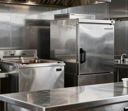 تجهیزات آشپزخانه صنعتی در رشت - صنایع استیل صدف - تولیدکننده تجهیزات فست فود و سوخاری